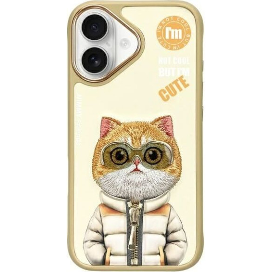 Nimmy Case COOL&Cute 2.0 Cat For Iphone 16 khaki