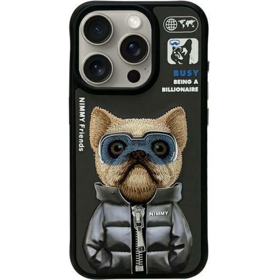 Nimmy Case COOL&Cute 2.0 Dog For Iphone 15 Pro black