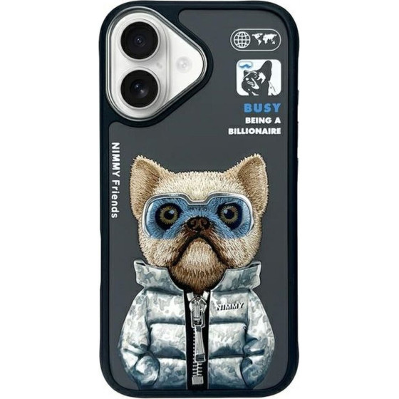 Nimmy Case COOL&Cute 2.0 Dog For Iphone 16 black