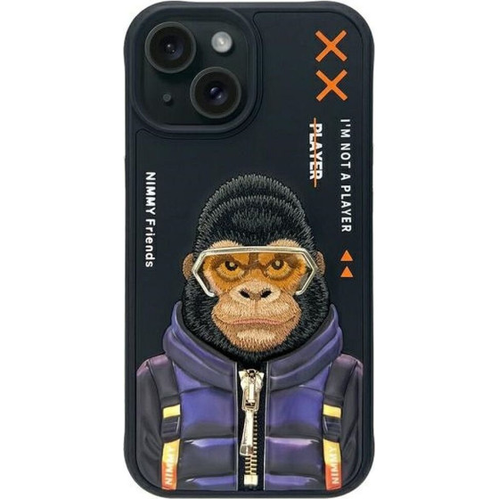 Nimmy Case COOL&Cute 2.0 Monkey For Iphone 15 black
