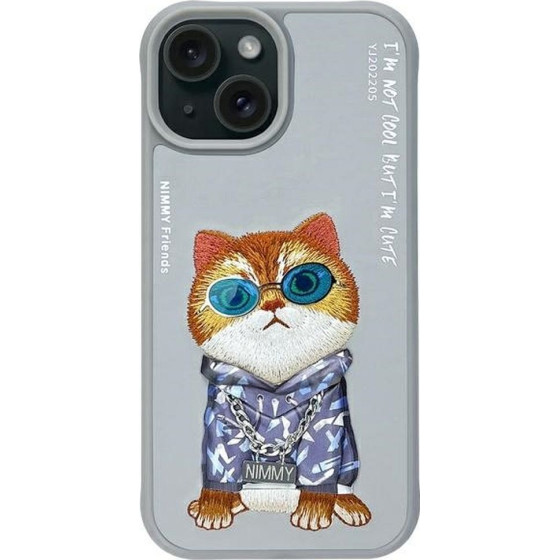 Nimmy Case Glasses Cool Cat For Iphone 15 gray