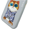 Nimmy Case Glasses Cool Cat For Iphone 15 gray