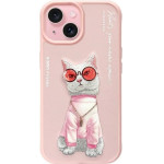 Nimmy Case Glasses Cool Cat For Iphone 15 pink