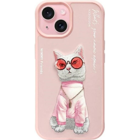 Nimmy Case Glasses Cool Cat For Iphone 15 pink