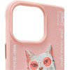 Nimmy Case Glasses Cool Cat For Iphone 15 Pro pink