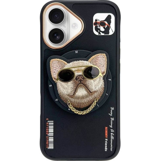 Nimmy Case Glasses Cool Dog Compatible With Magsafe For Iphone 16 black