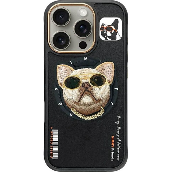 Nimmy Case Glasses Cool Dog Compatible With Magsafe For Iphone 16 Pro black