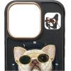 Nimmy Case Glasses Cool Dog Compatible With Magsafe For Iphone 16 Pro Max black