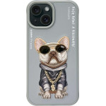Nimmy Case Glasses Cool Dog For Iphone 15 gray