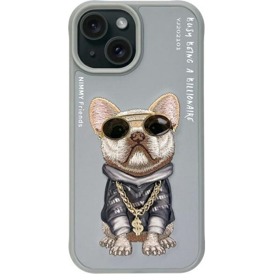 Nimmy Case Glasses Cool Dog For Iphone 15 gray