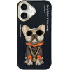 Nimmy Case Glasses Cool Dog For Iphone 16 black