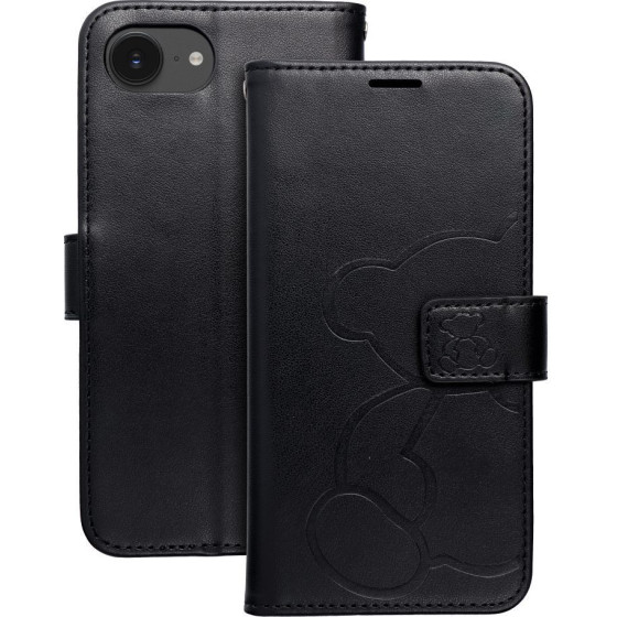 Mezzo Book Case For Iphone 16e (Se 4 2025) Teddy Bear Black OEM