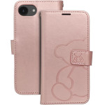 Mezzo Book Case For Iphone 16e (Se 4 2025) Teddy Bear Rose Gold OEM