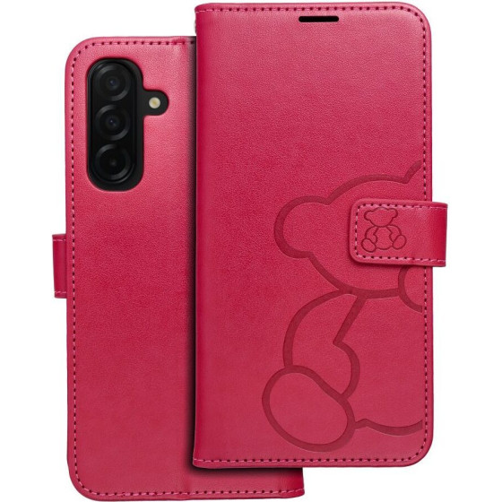 Mezzo Book Case For Samsung A26 5G Teddy Bear Magenta OEM