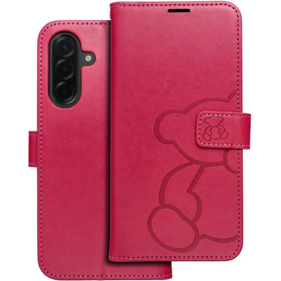 Mezzo Book Case For Samsung A36 5G Teddy Bear Magenta OEM