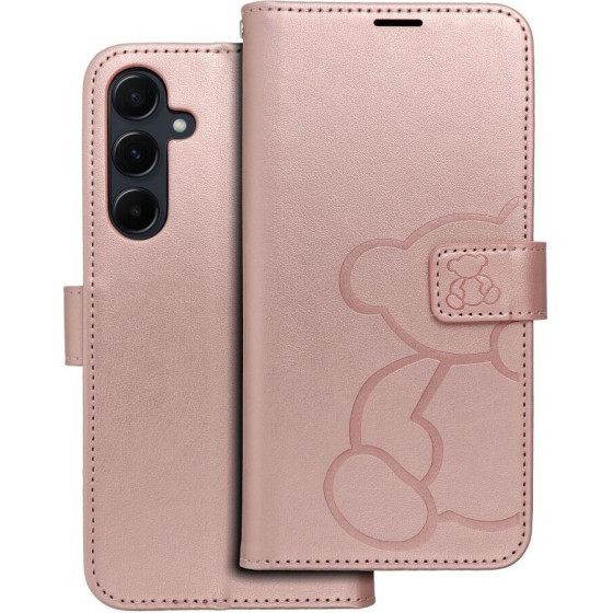 Mezzo Book Case For Samsung A55 5G Teddy Bear Rose Gold OEM