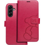 Mezzo Book Case For Samsung A56 5G Teddy Bear Magenta OEM