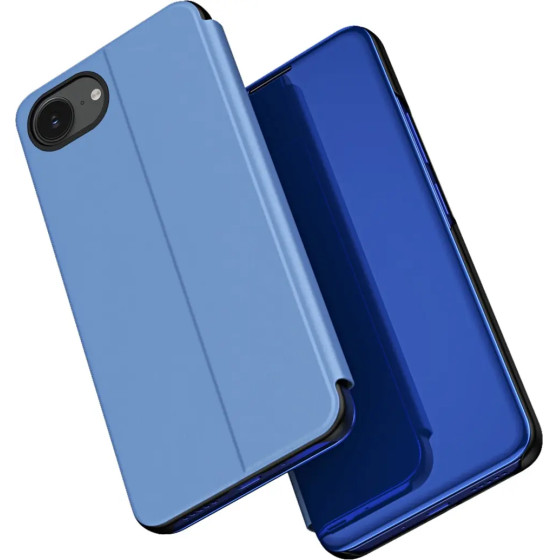Hurtel Clear View Case For Iphone 16e Flip Cover - Blue - (Clear View Case Iphone Se 2025 Blue)