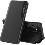 Hurtel Eco Leather View Case Elegant Case With Flap And Stand For Samsung Galaxy S25 Edge - Black - (Eco Leather View Case Samsung Galaxy S25 Edge Black)