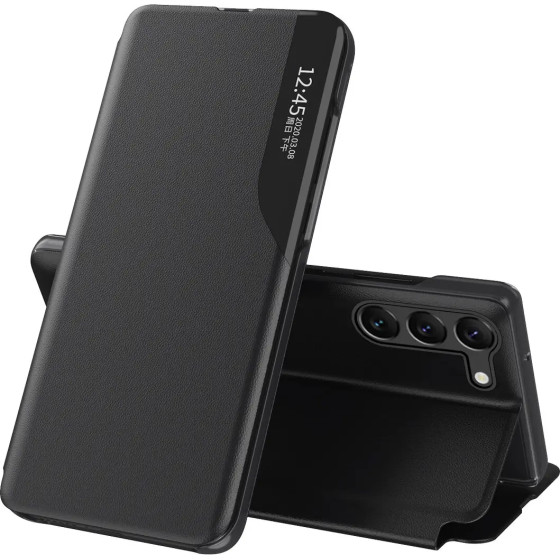 Hurtel Eco Leather View Case For Samsung A05s With Flap - Black 9145576284308 - (Eco Leather View Case Samsung A05S Black)