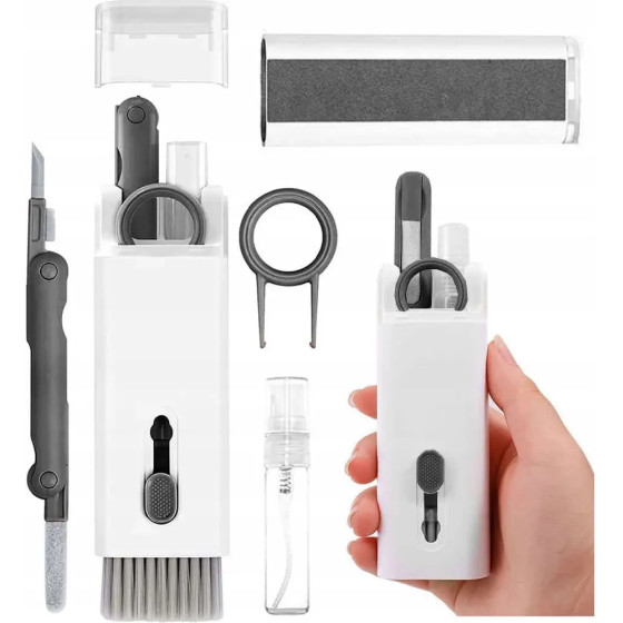 Hurtel Multifunctional 7in1 Cleaning Set For Headphones And Keyboard - Gray 9145576280256 - (7 In 1 Cleaning Pen)