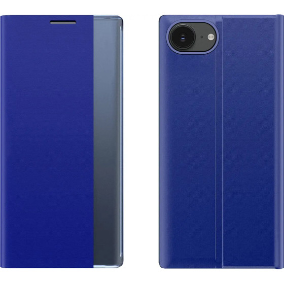 Hurtel New Sleep Case Iphone 16e Flip Cover With Stand - Blue - (New Sleep Case Iphone Se 2025 Blue)