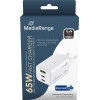 MediaRange 65W Gan Fast Charging Adapter (EU-Plug), 2x USB-C And 1x USB-A, USB-C(R) Power Delivery And Quick Charge� enabled, White (MRMA116-2 - (MRMA116-2)