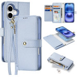 Dux Ducis Lawa Iphone 16 Leather Case With Detachable Magnetic Wallet - Blue - (Dux Ducis Lawa Ip 16 Light blue)