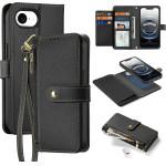 Dux Ducis Lawa Iphone 16e Leather Case With Detachable Magnetic Wallet - Black - (Dux Ducis Lawa Iphone 16e Black)