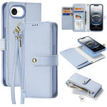 Dux Ducis Lawa Iphone 16e Leather Case With Detachable Magnetic Wallet - Blue - (Dux Ducis Lawa Iphone 16e Light blue)