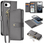 Dux Ducis Lawa Iphone 16e Leather Case With Detachable Magnetic Wallet - Gray - (Dux Ducis Lawa Iphone 16e Grey)