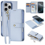 Dux Ducis Lawa Leather Case For Iphone 16 Pro Max With Detachable Magnetic Wallet - Blue - (Dux Ducis Lawa Ip 16 Pro Max Light blue)