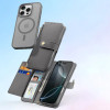 Dux Ducis Lawa Leather Case For Iphone 16 Pro Max With Detachable Magnetic Wallet - Gray - (Dux Ducis Lawa Ip 16 Pro Max Grey)