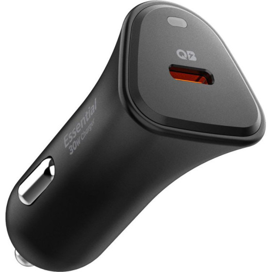 Spigen - Car Charger Essential - Type-C, Super Fast Charging, Quantum Boost, PD30W - Black - (EV301)