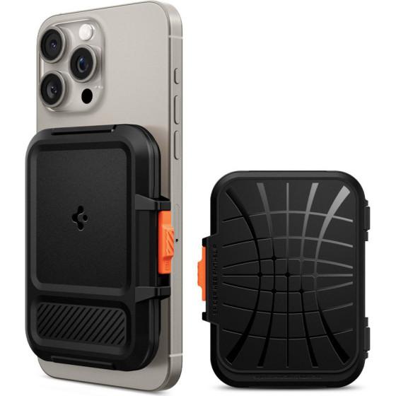 Spigen - Magnetic Card Holder Lock Fit Magsafe - Universal, For Card / Cash - Black