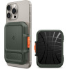 Spigen - Magnetic Card Holder Lock Fit Magsafe - Universal, For Card / Cash - Military Green
