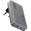 FORCELL F-Energy Gan VT-47 Ultra Slim Travel Charger 2 x Type C + Usb A Pd QC4.0 4A 65W gray