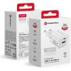FORCELL F-Energy Mini Gan Iii VT-35 Travel Charger With 1 x Type C + 1x Usb A sockets, Pd QC4.0 30W white