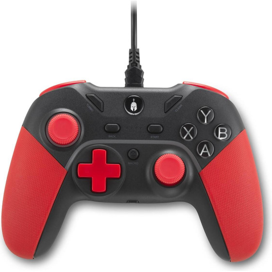 Spartan Gear - Pelekys Wired Controller (Compatible With Pc And Playstation 3) (colour: Black/Red)