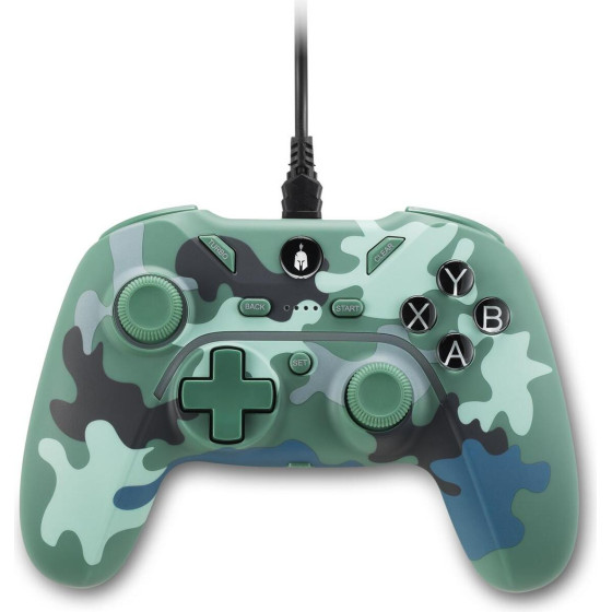 Spartan Gear - Pelekys Wired Controller (Compatible With Pc And Playstation 3) (colour: Green Camo)