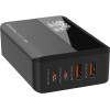ColorWay - Charger Cable Adapter - 2xUsb QC, 2xType-C PD3.0 PPS, Huawei FCP, VOOC, 100W, Led Display - Black - (CW-CHS041PD-BK)