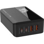 ColorWay - Charger Cable Adapter - 2xUsb QC, 2xType-C PD3.0 PPS, Huawei FCP, VOOC, 100W, Led Display - Black - (CW-CHS041PD-BK)