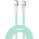 ColorWay - Data Cable - Type-C To Apple Lightning, Pd 27W, 3A, 480Mbps, Nylon, 1m - Green - (CW-CBPDCL061-G)