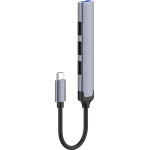 ColorWay - Docking Station - 3x Usb 2.0, 1x Usb 3.0, OTG, Plug&Play, 5Gps, Indicator, Type-C Cable - Silver - (CW-HUB04)