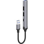 ColorWay - Docking Station - 3x USB, Type-C, 5Gps, MacOS/Windows/Android, Plug&Play, With Cable 0.12m - Silver - (CW-HUB05)