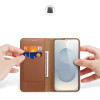 Dux Ducis Hivo Samsung Galaxy S25 Edge Case With Flip And Rfid Protection - Brown - (Dux Ducis Hivo Ss S25 Edge Brown)