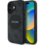 Guess - 4G Circle Classic Logo Magsafe - Iphone 16 - Black - (GUHMP16SP4PGRSGK)