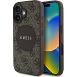 Guess - 4G Circle Classic Logo Magsafe - Iphone 16 - Brown - (GUHMP16SP4PGRSGW)