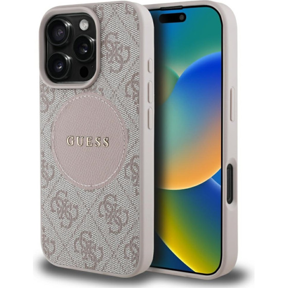 Guess - 4G Circle Classic Logo Magsafe - Iphone 16 Pro - Pink - (GUHMP16LP4PGRSGP)