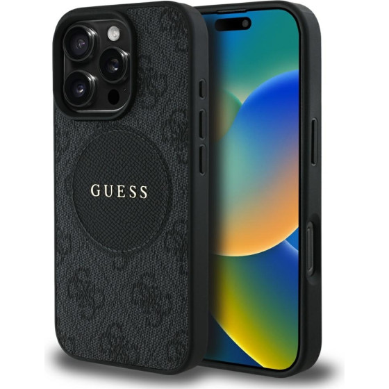 Guess - 4G Circle Classic Logo Magsafe - Iphone 16 Pro Max - Black - (GUHMP16XP4PGRSGK)